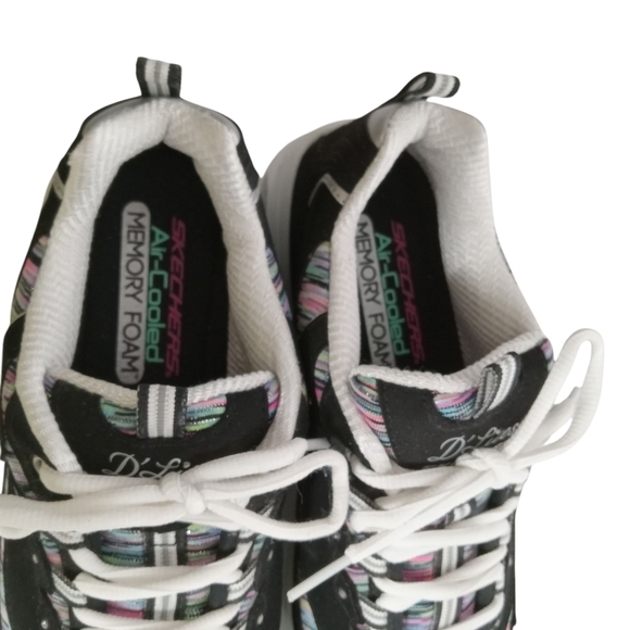 Skechers Black and White Sneakers with Cushioned Sole WOMEN'S SIZE 9 LIKE NEW - Picture 8 of 11